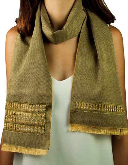Çınarcık İşi Handmade Scarf (on Kutnu Fabric) PGI
